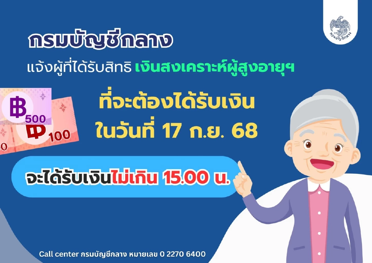 ยังไม่ได้รับเงินสงเคราะห์ผู้สูงอายุ 2568 ต้องทำอย่างไร วันนี้มีคำตอบ