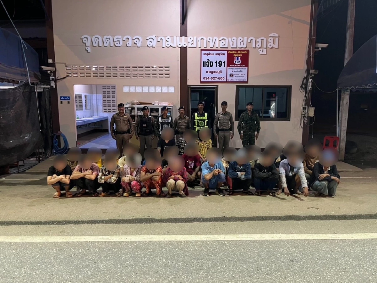 รวบรถขนแรงงานเถื่อน 28 ชีวิต ฝ่าด่านหน้าเขื่อนวชิราลงกรณ