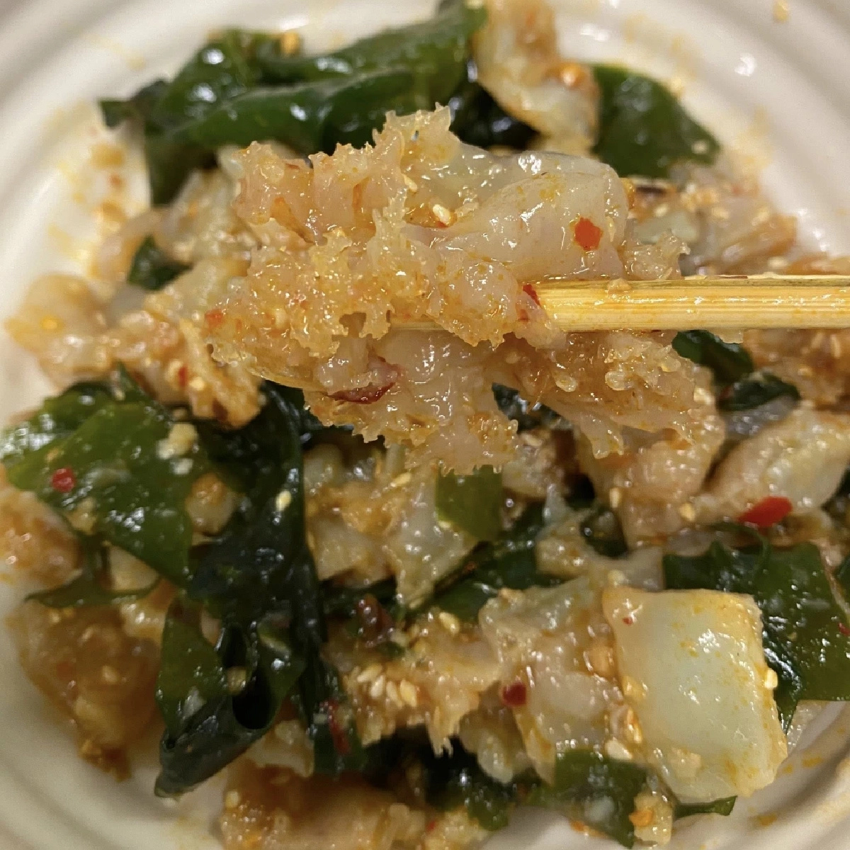 แจกสูตร แมงกะพรุนวากาเมะคลุกน้ำมันงา อร่อยกรุบ หยุดไม่ได้