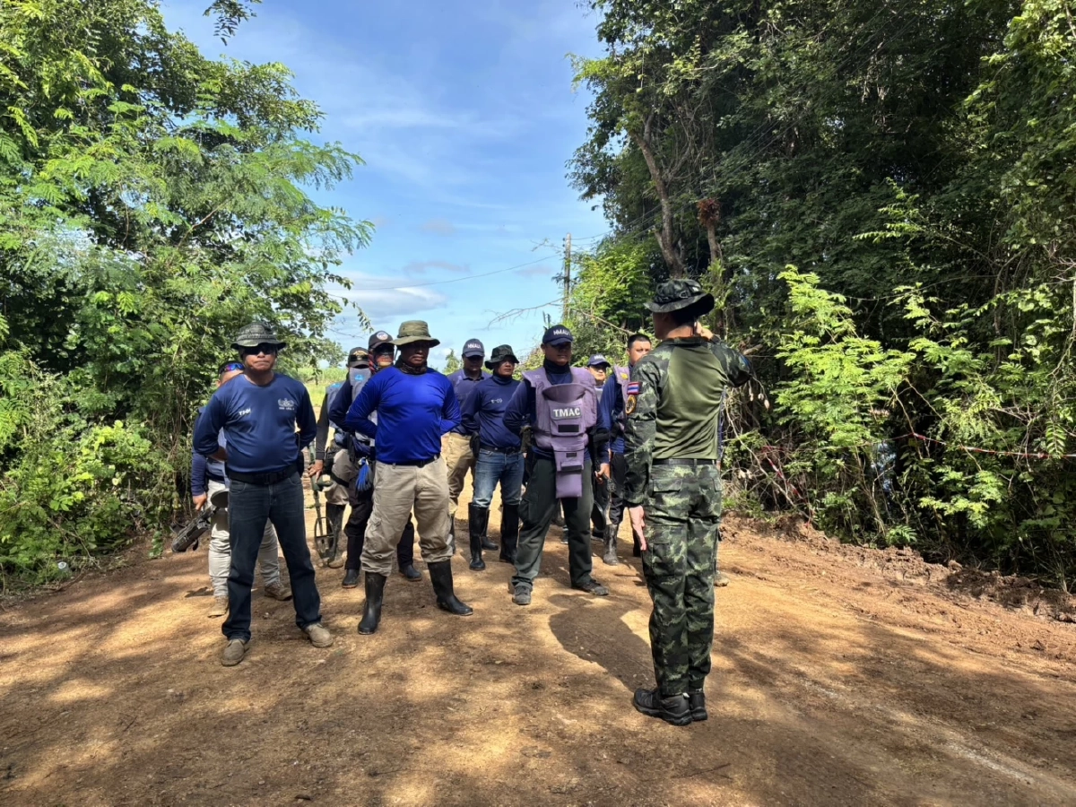 กกล.บูรพาฯ เผยผลปฏิบัติการเก็บกู้ทุ่นระเบิด ชายแดนสระแก้ว
