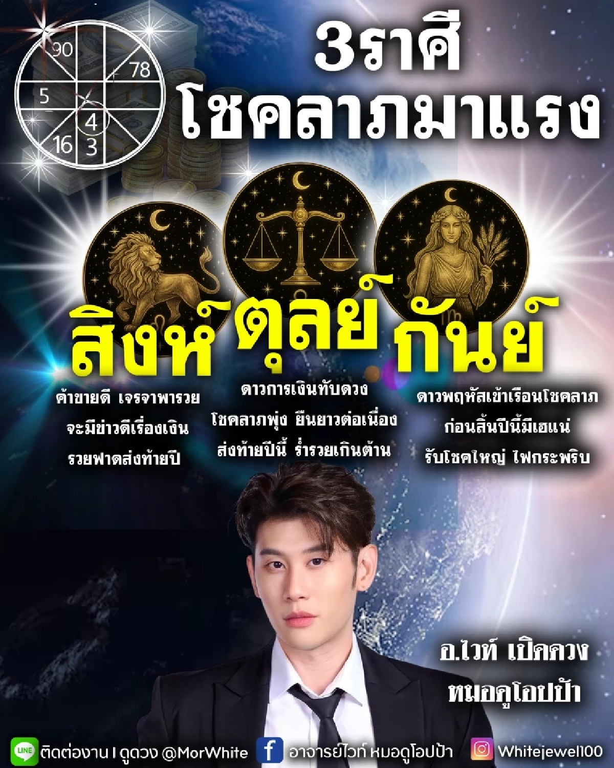 โหรดังชี้ 3 ราศี โชคลาภมาแรง ดวงการเงินทับดวง รับโชคใหญ่รวยส่งท้ายปี
