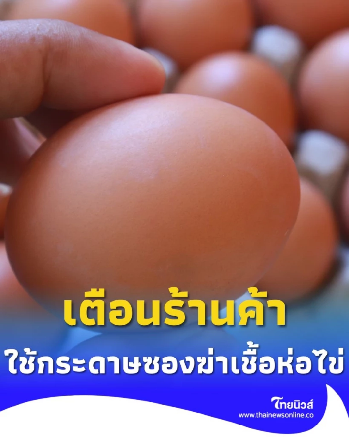 อย่ามองข้าม เตือนร้านค้า ใช้กระดาษคล้ายซองฆ่าเชื้อห่อไข่ เสี่ยงเชื้อโรคปนเปื้อน