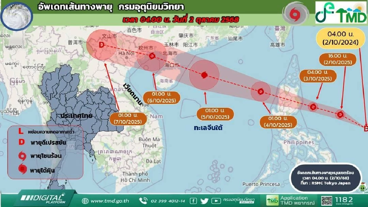 อัปเดตเส้นทางพายุดีเปรสชัน แปซิฟิก จ่อทวีกำลังเป็นพายุโซนร้อน