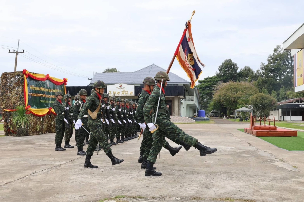 พ.ท. ณัฐวุฒิ คัมภิรานนท์ เป็นประธานในพิธีอำลาธงชัยเฉลิมพล