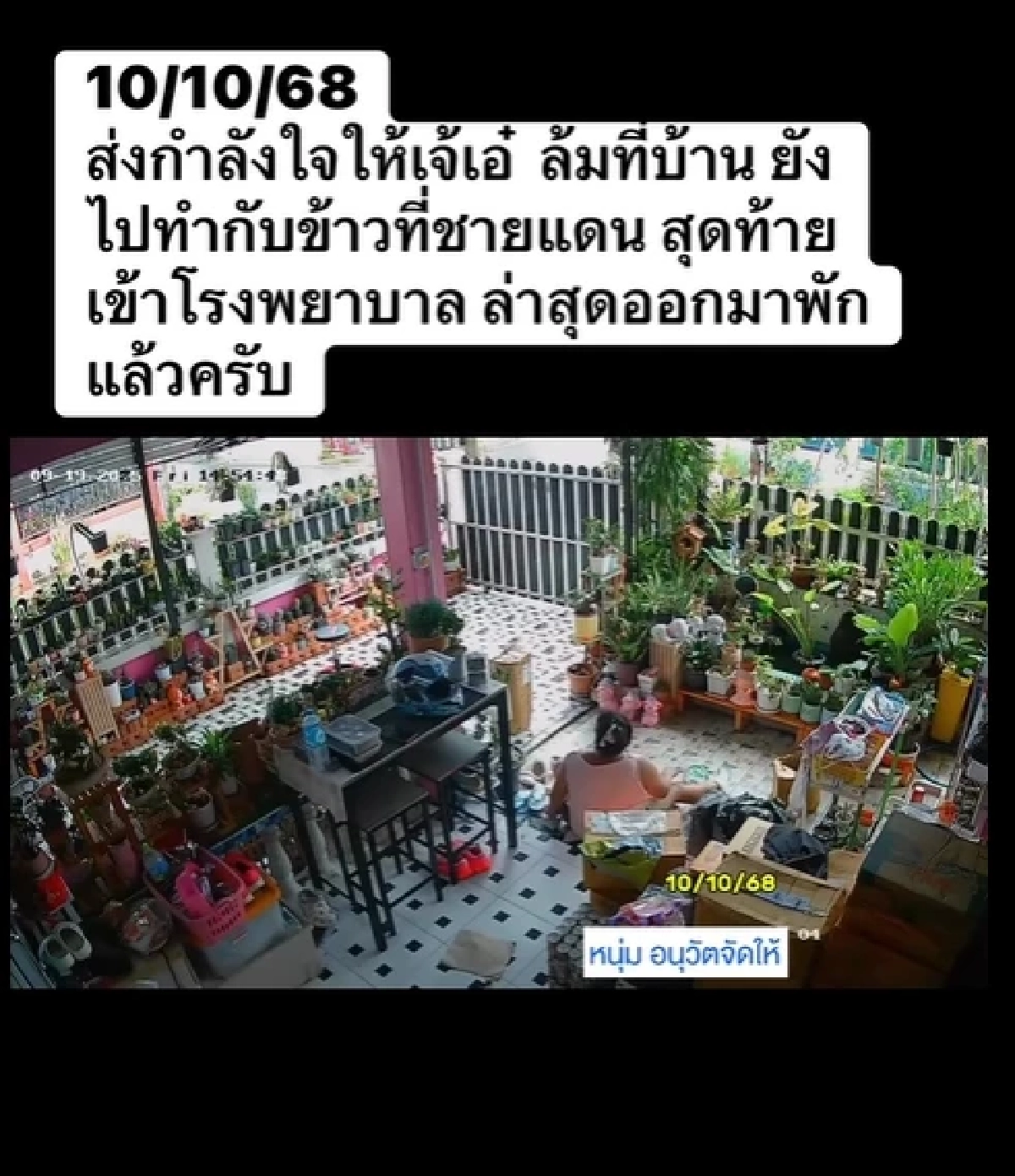 เจ๊เอ๋ ล้มแต่ไม่ยอมแพ้ ทำกับข้าวให้ชายแดน สุดท้ายเข้าโรงพยาบาล