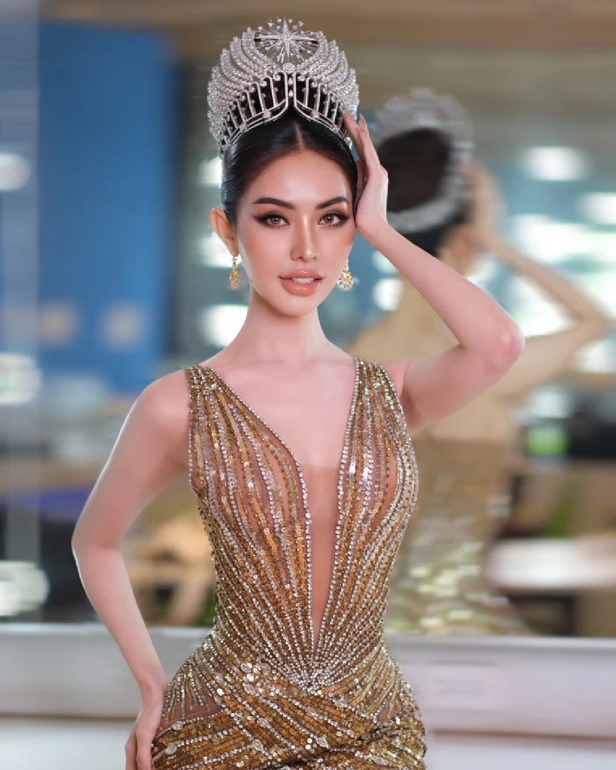 ฟิยาตา มิสยูนิเวิร์สกัมพูชา ประกาศนำธงชาติกัมพูชาขึ้นเวทีไทย