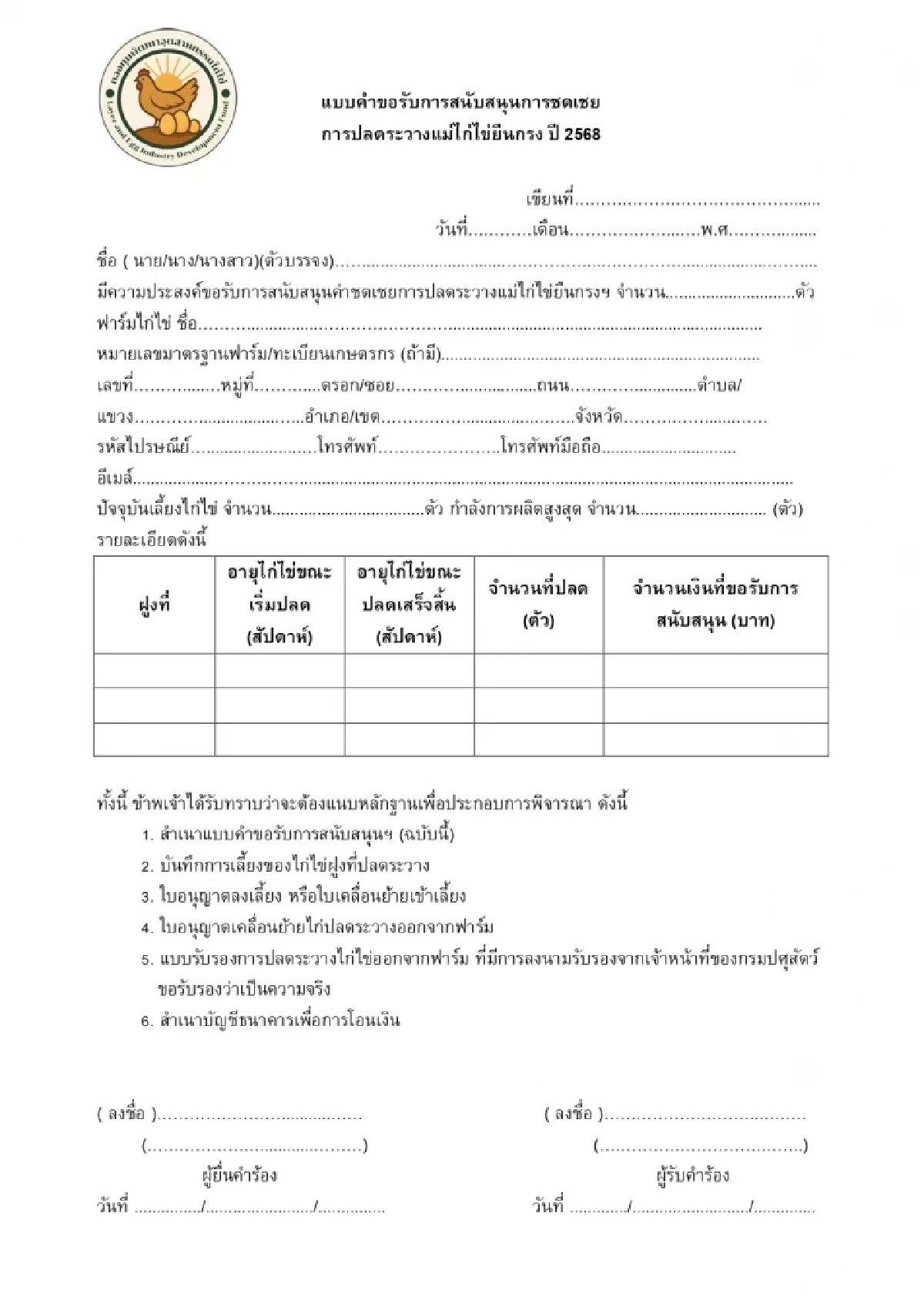 ไฟเขียว ปลดไก่ไข่ยืนกรง รับชดเชยตัวละ 10 บาท รีบยื่นก่อน 15 ม.ค.