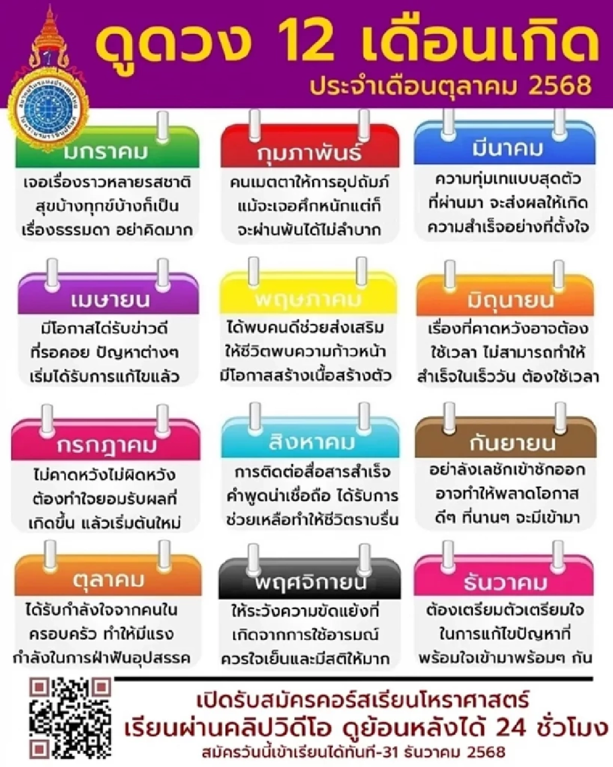 เปิดดวงเดือนตุลาคม 2568 ใครกันจะดวงดีสุด ปังแบบผ่านฉลุย
