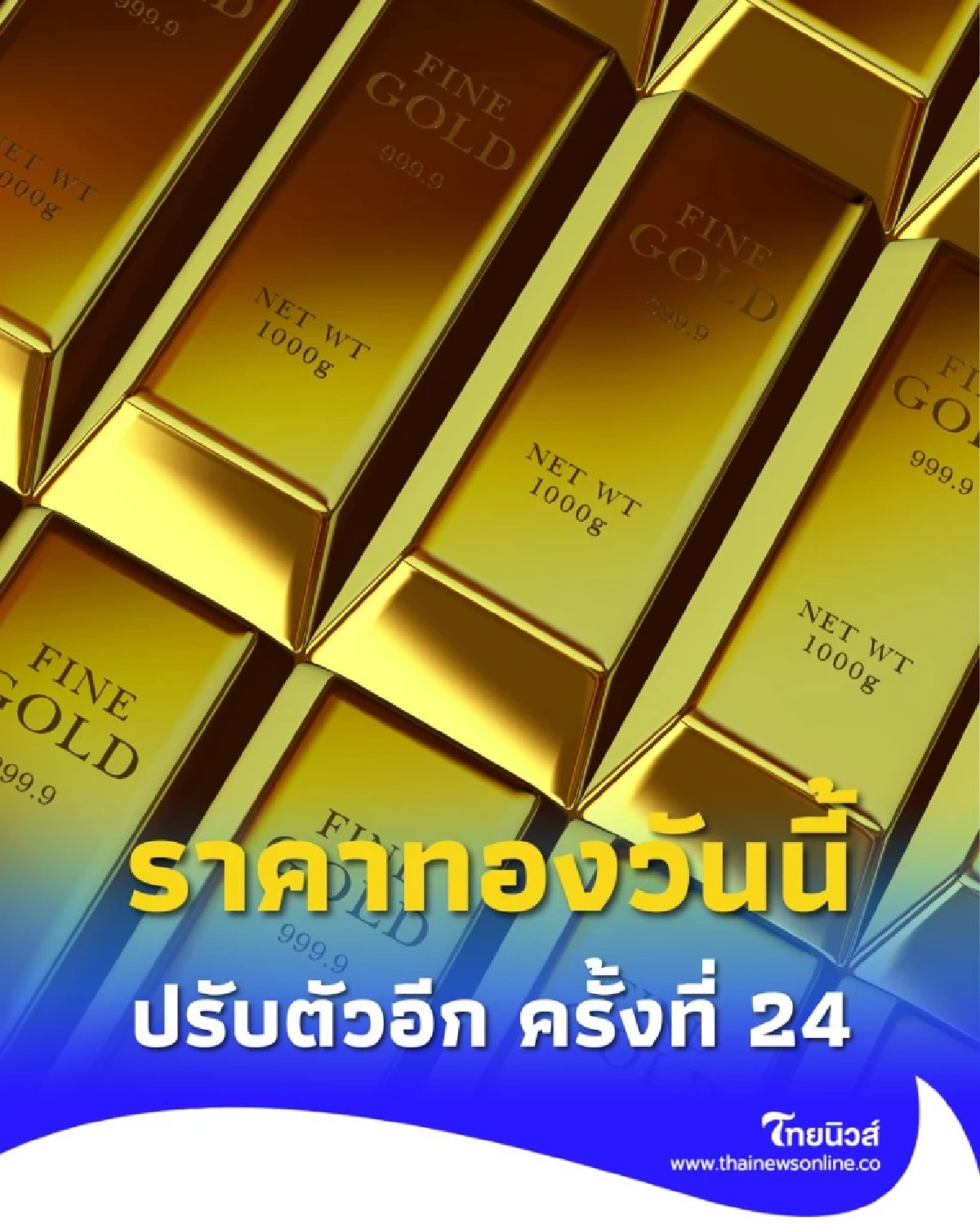 ราคาทองวันนี้ 10 ตุลาคม 2568 ราคาทองวันนี้ปรับตัวอีก ครั้งที่ 24