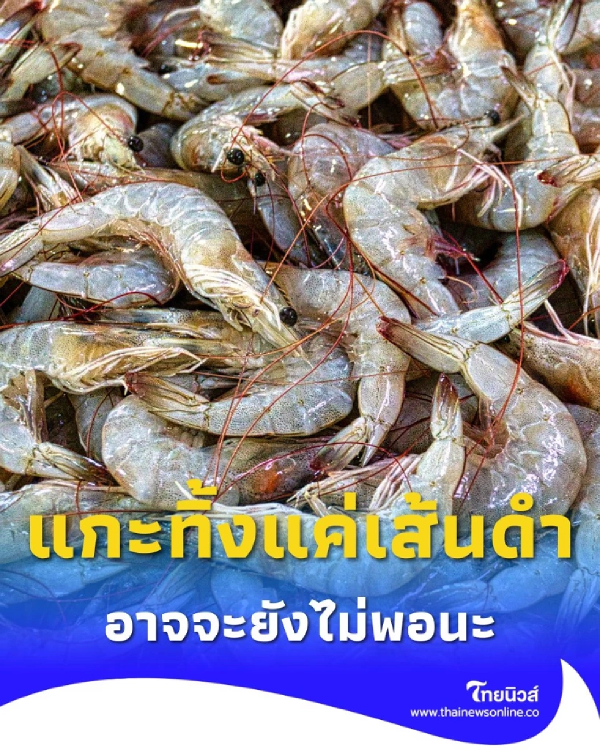 แกะทิ้งแค่ เส้นดำบนหลังกุ้ง อาจจะยังไม่พอนะ มีอีกส่วนที่ไม่ควรพลาด