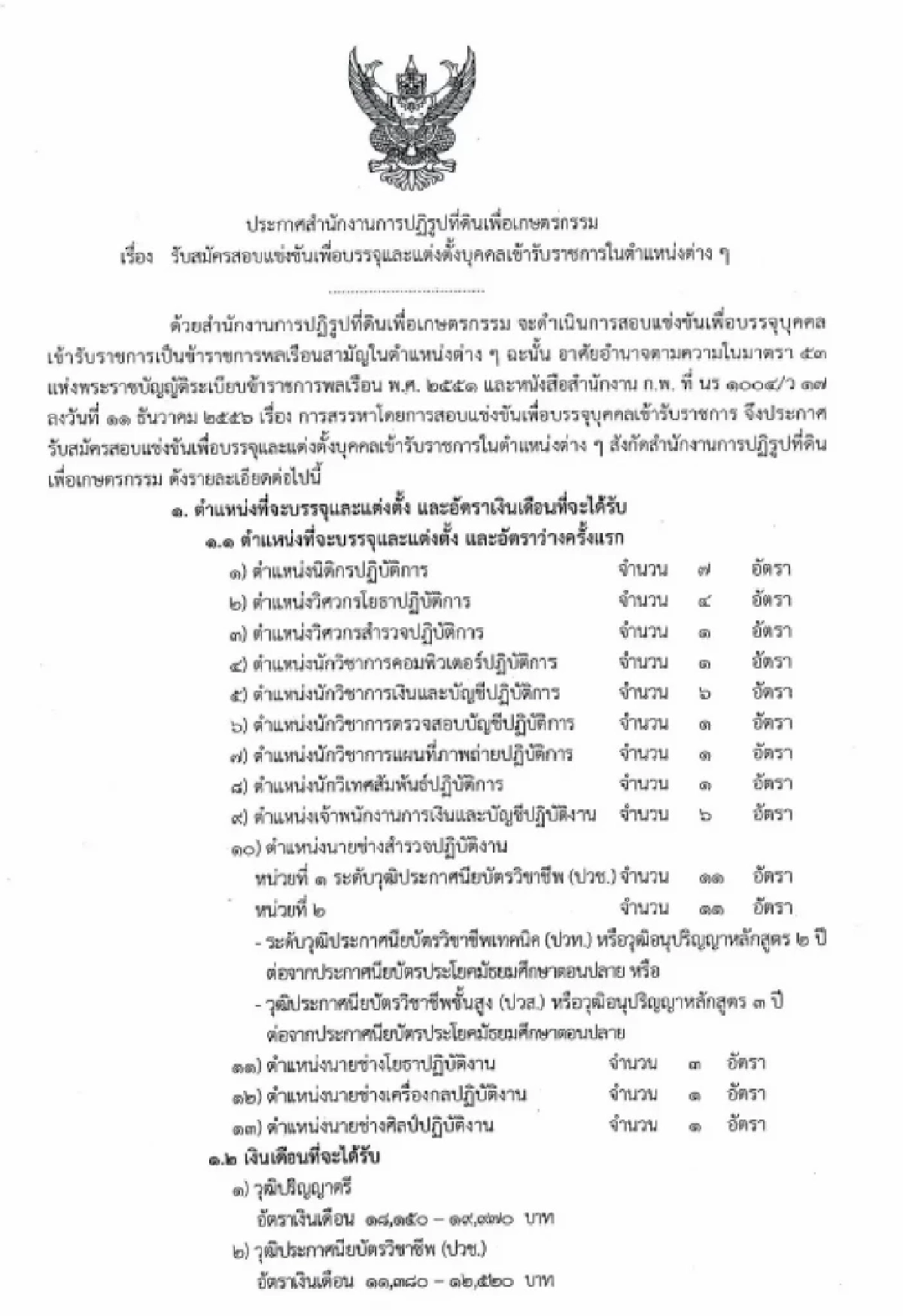 เงินเดือนดี-สวัสดิการครบ ส.ป.ก. เปิดรับ “งานราชการ 2568” รวม 55 อัตรา