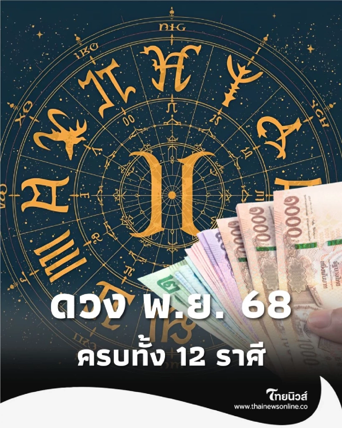 ดวงเดือนพฤศจิกายน 2568 ครบทั้ง 12 ราศี ดวงดีเรื่องไหน มีคำแนะนำ