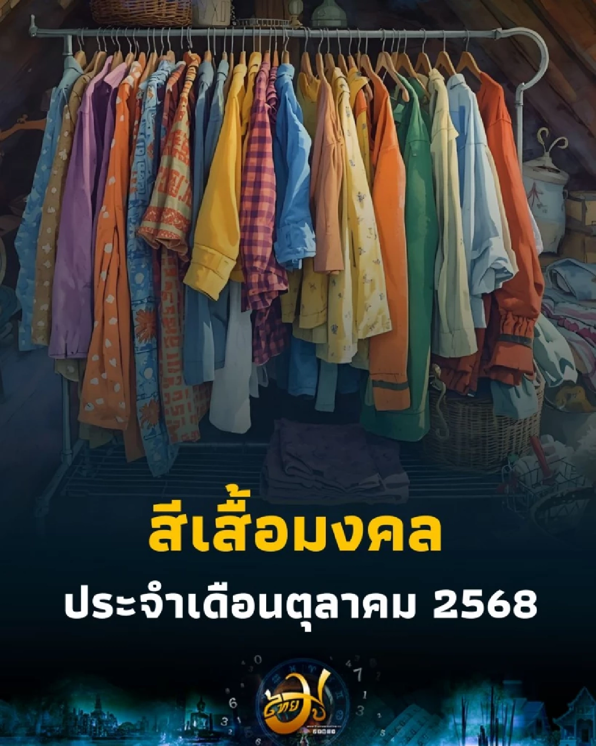 สีเสื้อมงคล ประจำเดือนตุลาคม 2568 พร้อมคำแนะนำให้ด้วย