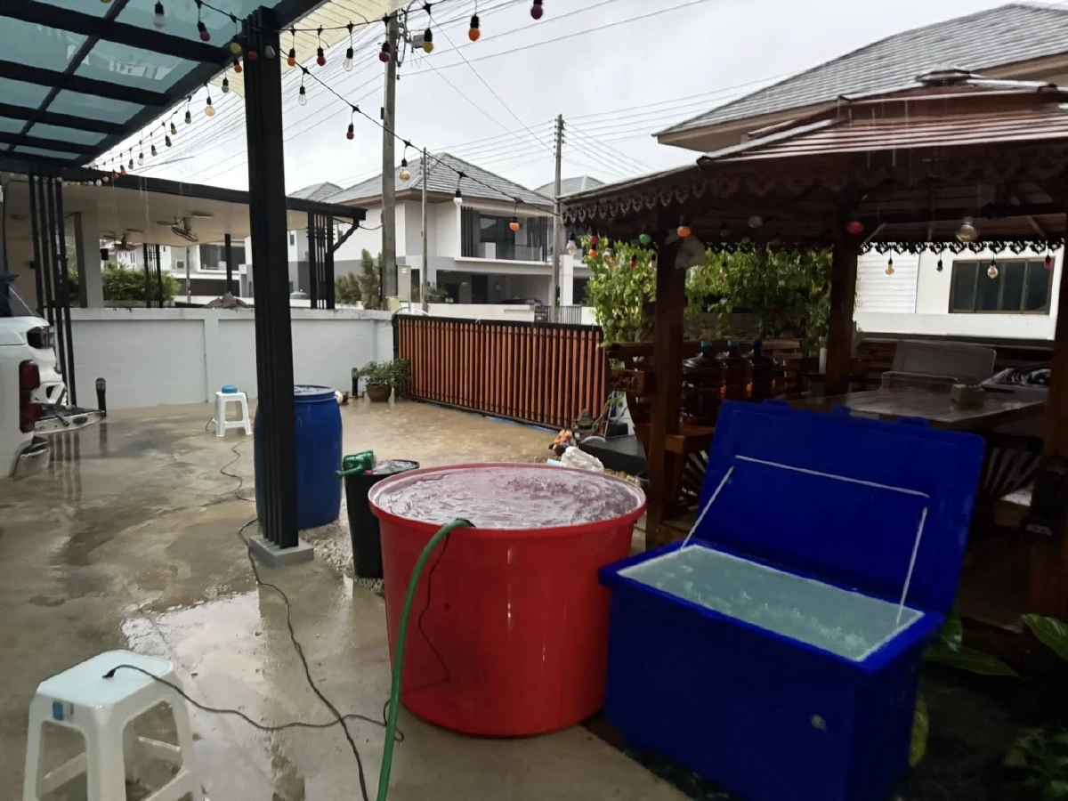 เปิดภาพบ้านหลังเดียวในหาดใหญ่น้ำไม่ท่วม ใช้เวลาทำชั่วโมงเดียว