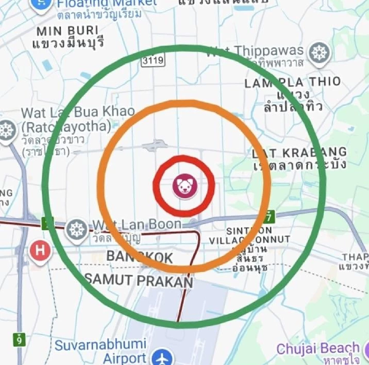 ประกาศเขตควบคุมโรค พิษสุนัขบ้า แขวงคลองสามประเวศ