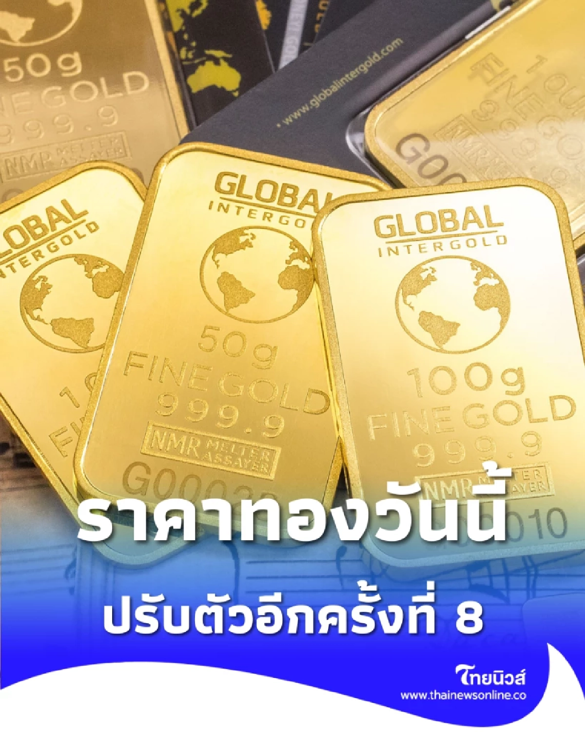 ราคาทองวันนี้ 13 พฤศจิกายน 2568 ราคาทองวันนี้ปรับตัวอีกครั้งที่ 8