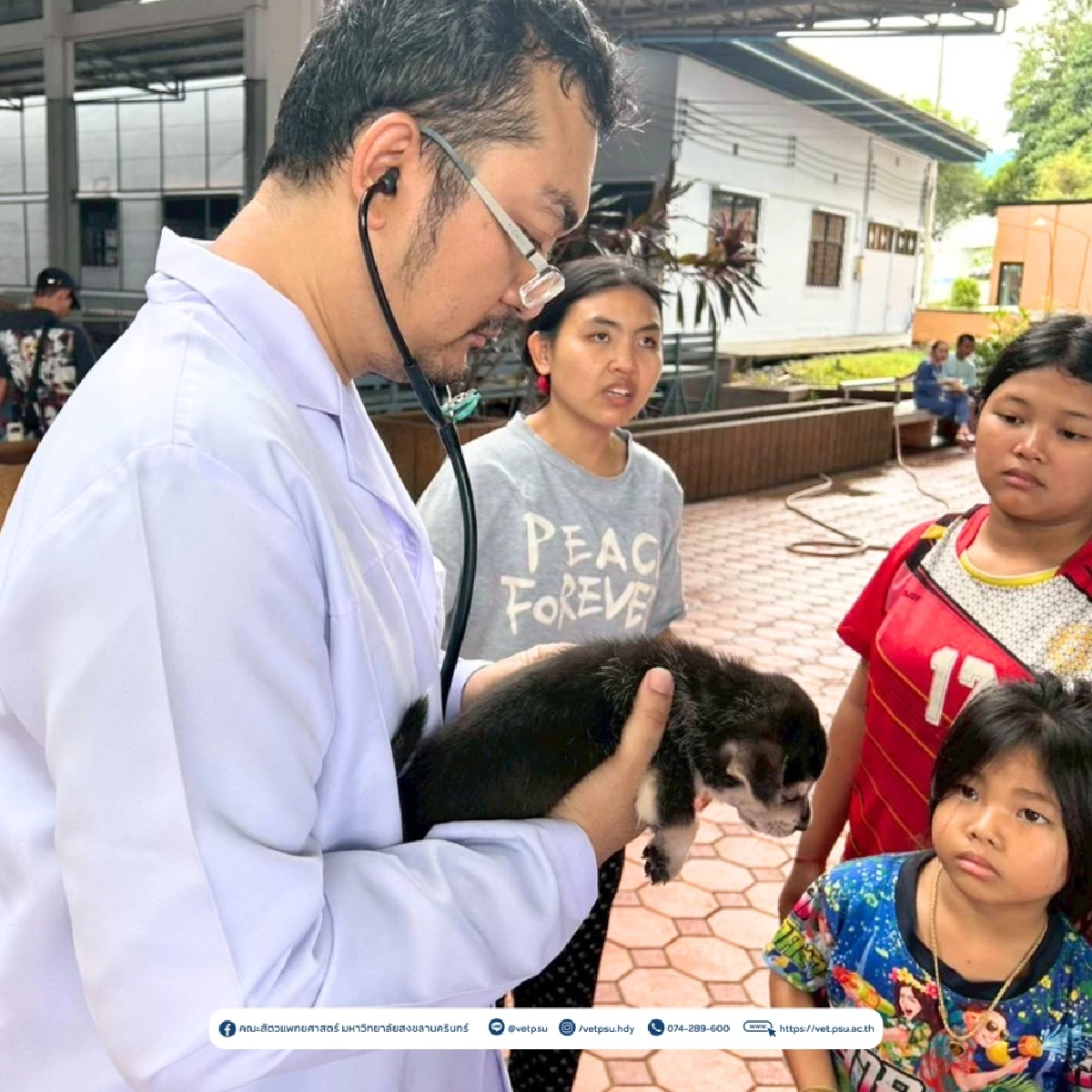 ทีมสัตวแพทย์ ม.อ. ลุยช่วยสัตว์เลี้ยงอพยพกลางวิกฤตหนัก