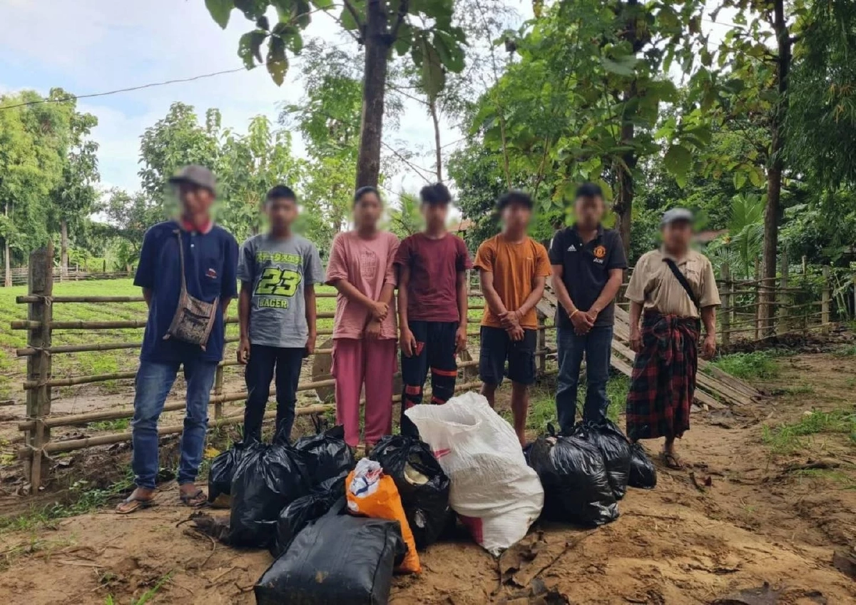 จับ 7 ชาวเมียนมาลอบเข้าเมืองแม่สอด พร้อมเด็กติดตาม 2 ราย