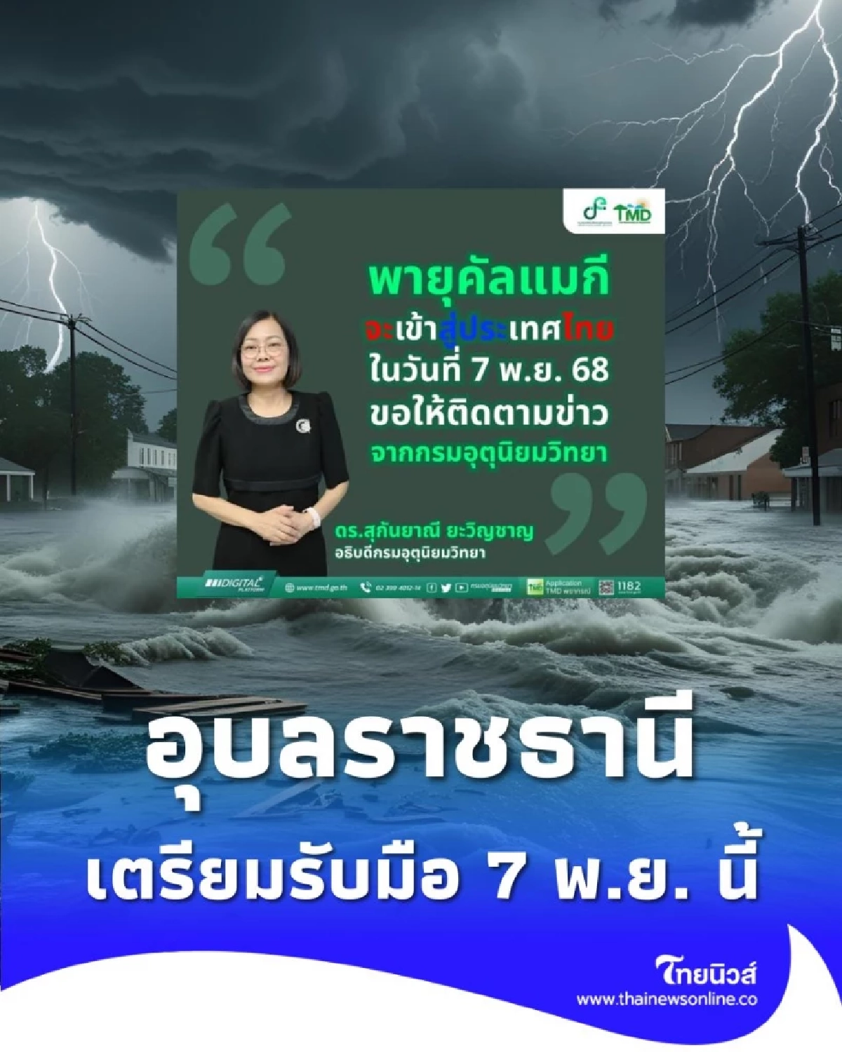 กรมอุตุฯ เตือนฝนเพิ่มขึ้น ภาคอีสานเตรียมรับมือ 7 พ.ย. นี้