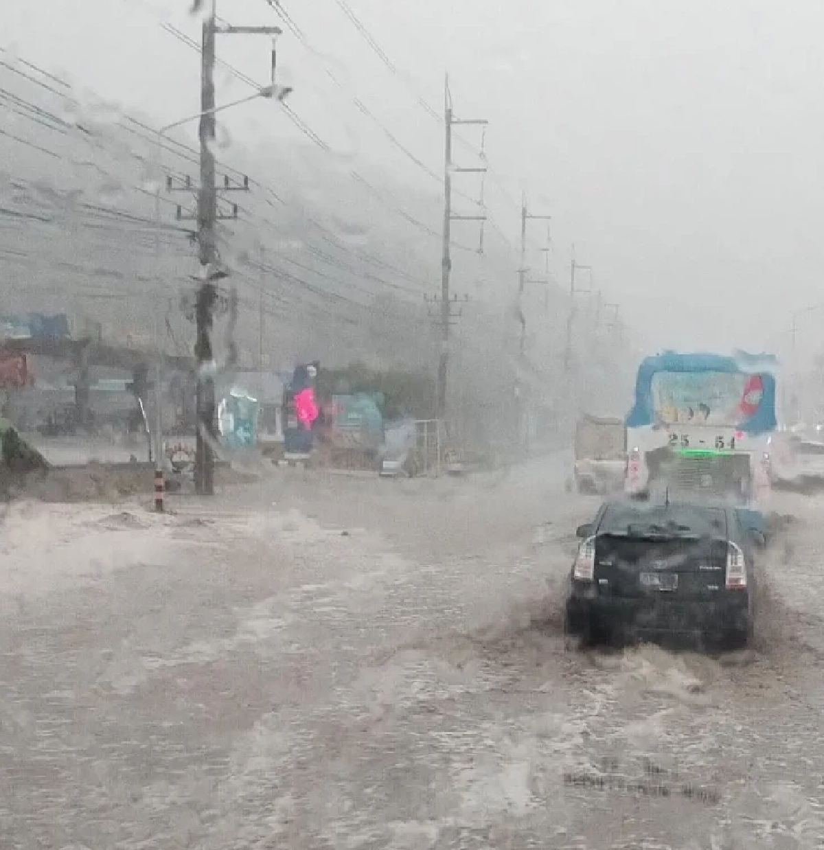 ปภ.ส่ง sms แจ้งเตือนภัยขั้นรุนแรง 1 จังหวัด ฝนตกหนักน้ำท่วม