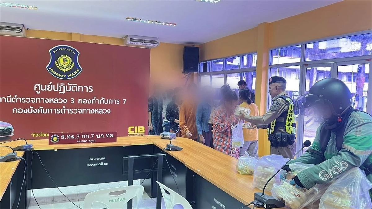 ตำรวจสอบสวนกลางสกัดรถขนต่างด้าวเถื่อน พบแรงงานเมียนมา 16 คน