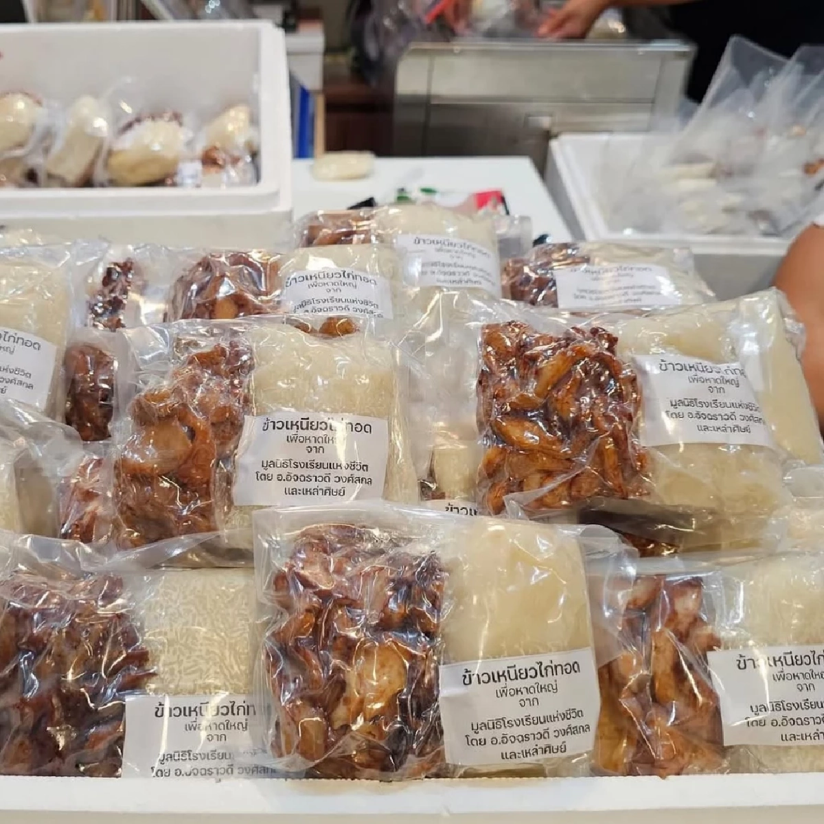 โบวี่ อัฐมา ส่งข้าวเหนียวไก่  ขึ้นเครื่องฝนหลวง ช่วยน้ำท่วมใต้