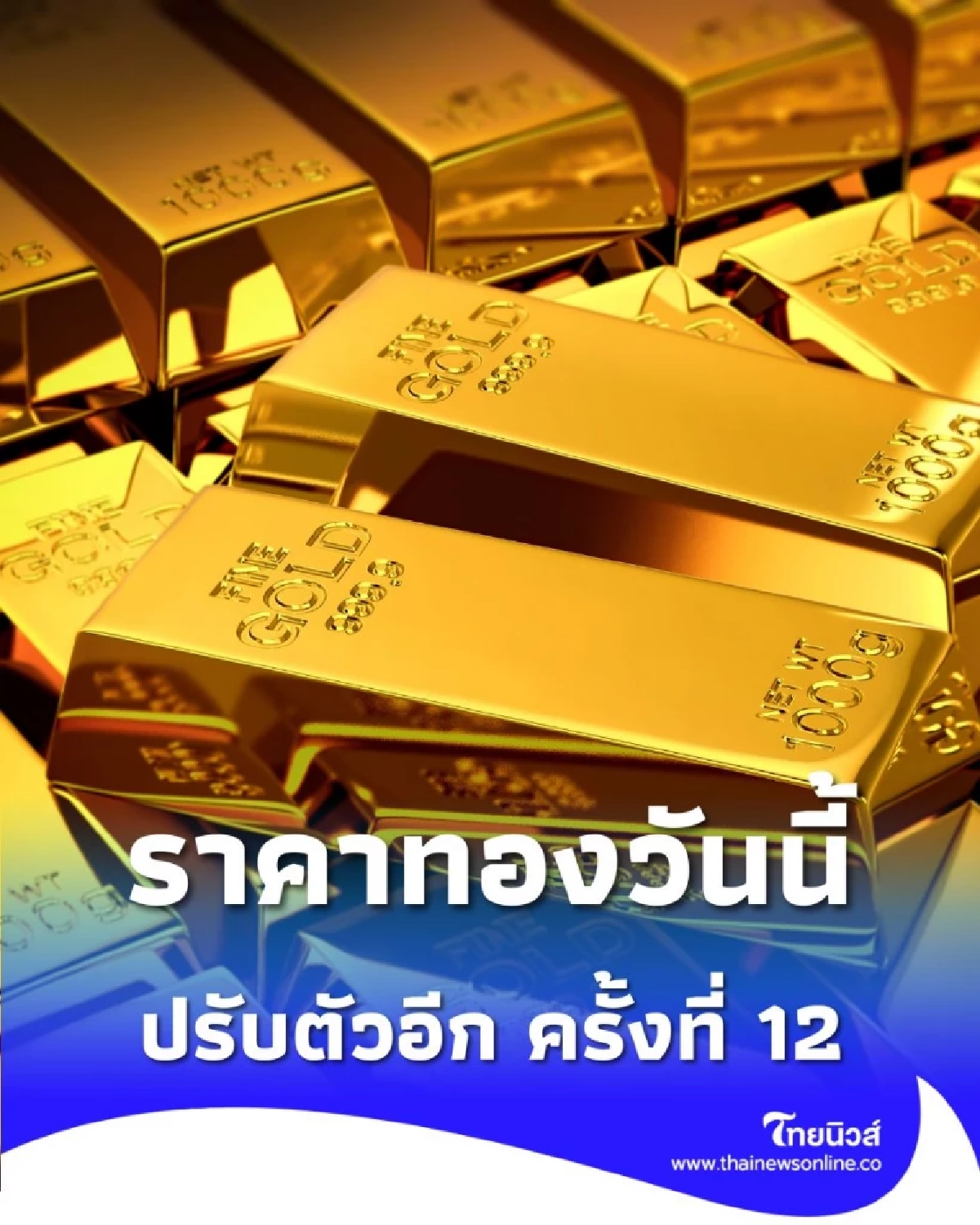 ราคาทองวันนี้ 14 พฤศจิกายน 68 ราคาทองปรับตัวอีก ครั้งที่ 12