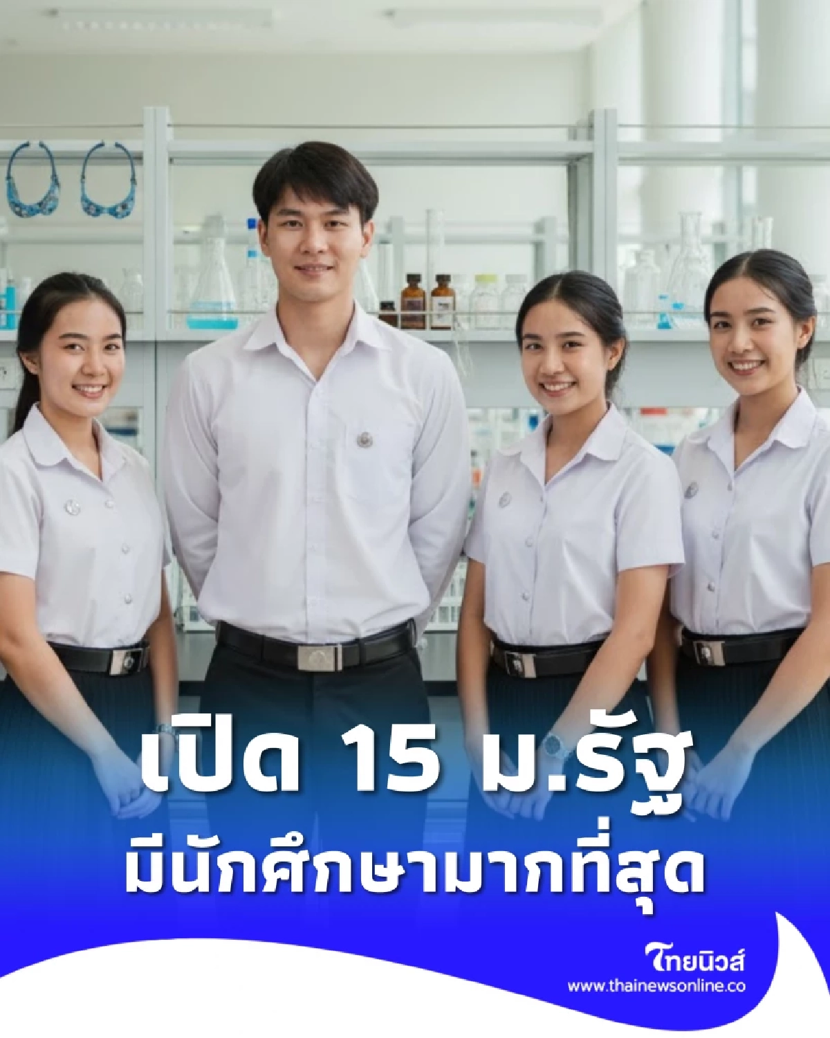 รายชื่อ 15 มหาวิทยาลัยรัฐ ยอดนิยม ที่มีนักศึกษามากที่สุดในไทย