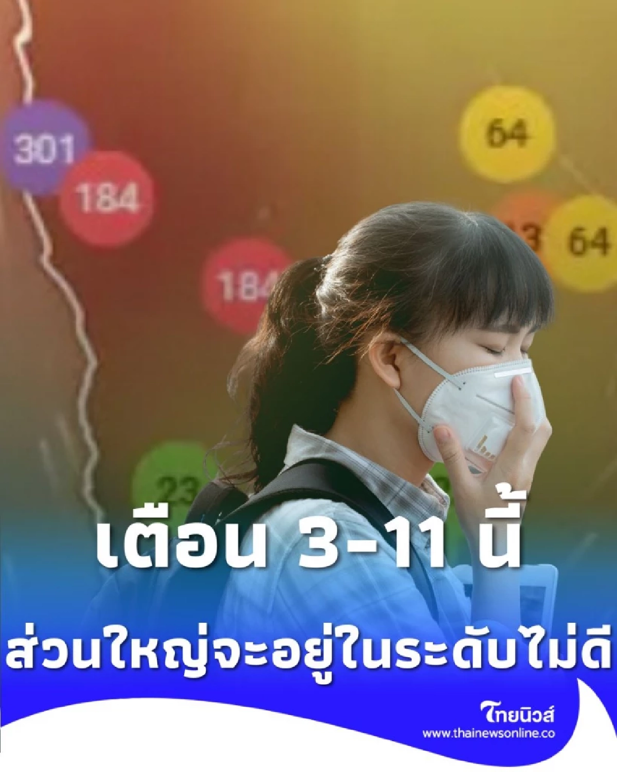 เตือน 3-11 ธ.ค. 68 คาดว่า อากาศส่วนใหญ่จะอยู่ในระดับ ไม่ดี
