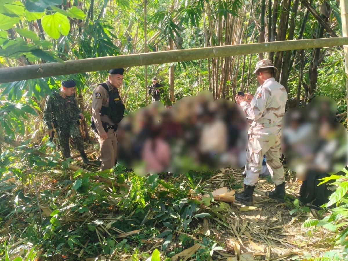 ทหาร ฉก.ลาดหญ้า กกล.สุรสีห์ รวบแรงงานเถื่อนกลางป่า 43 ชีวิต