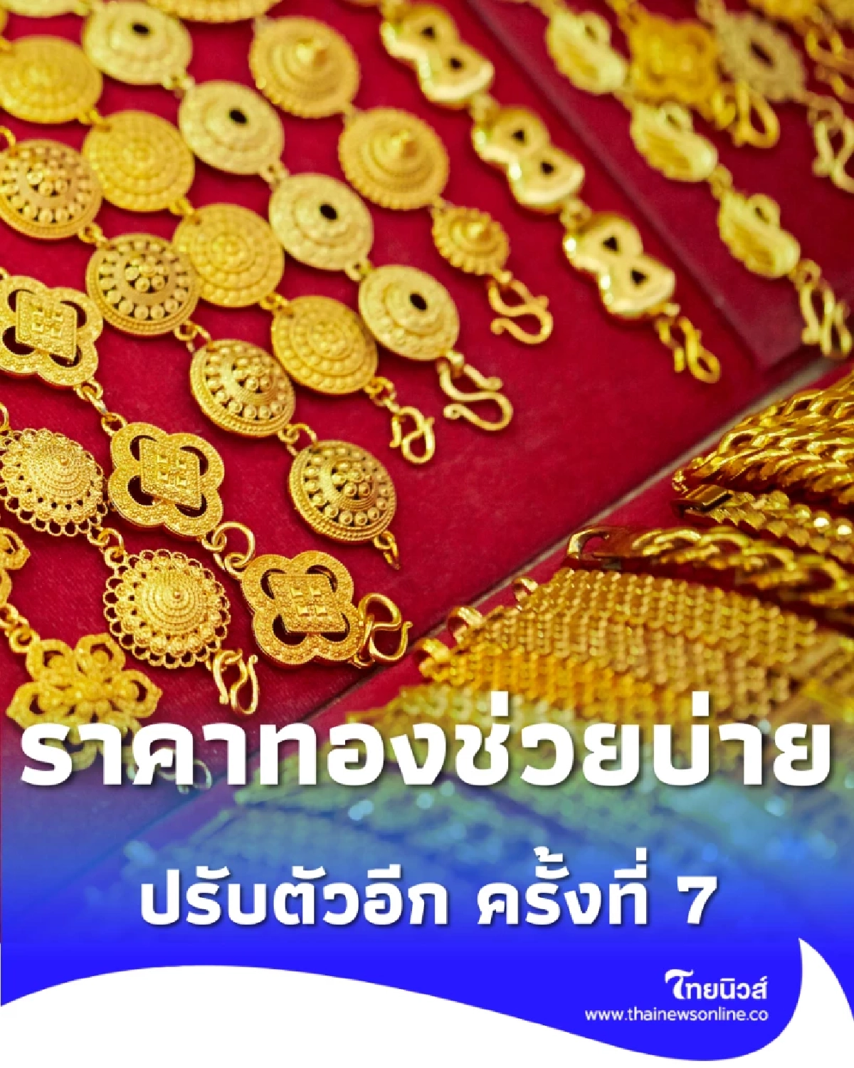 ราคาทองคำ 10/12/68 ราคาทองวันนี้ปรับตัวอีก ครั้งที่ 7