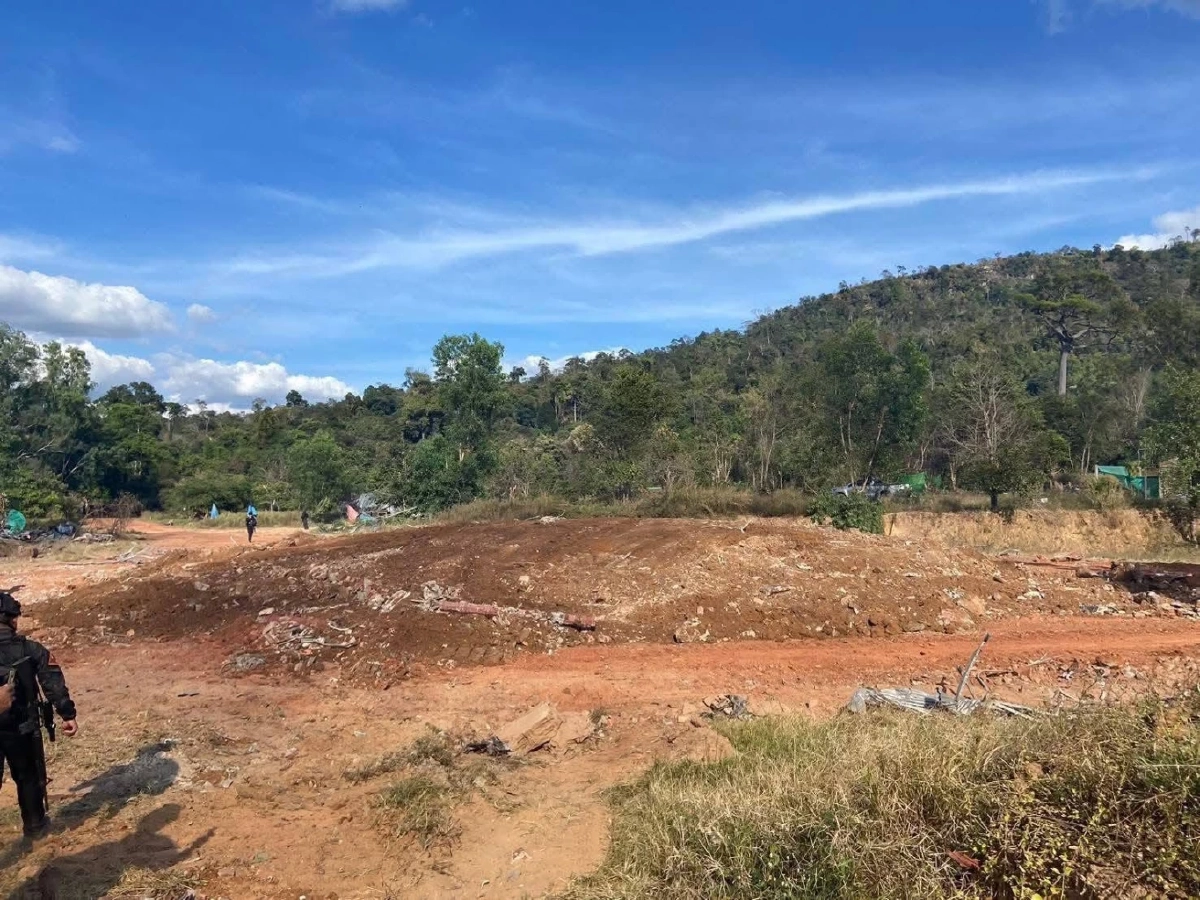 ภาพล่าสุด "ช่องอานม้า" สิ้นสภาพราบเป็นหน้ากลอง หลังไทยยึดคืนสำเร็จ