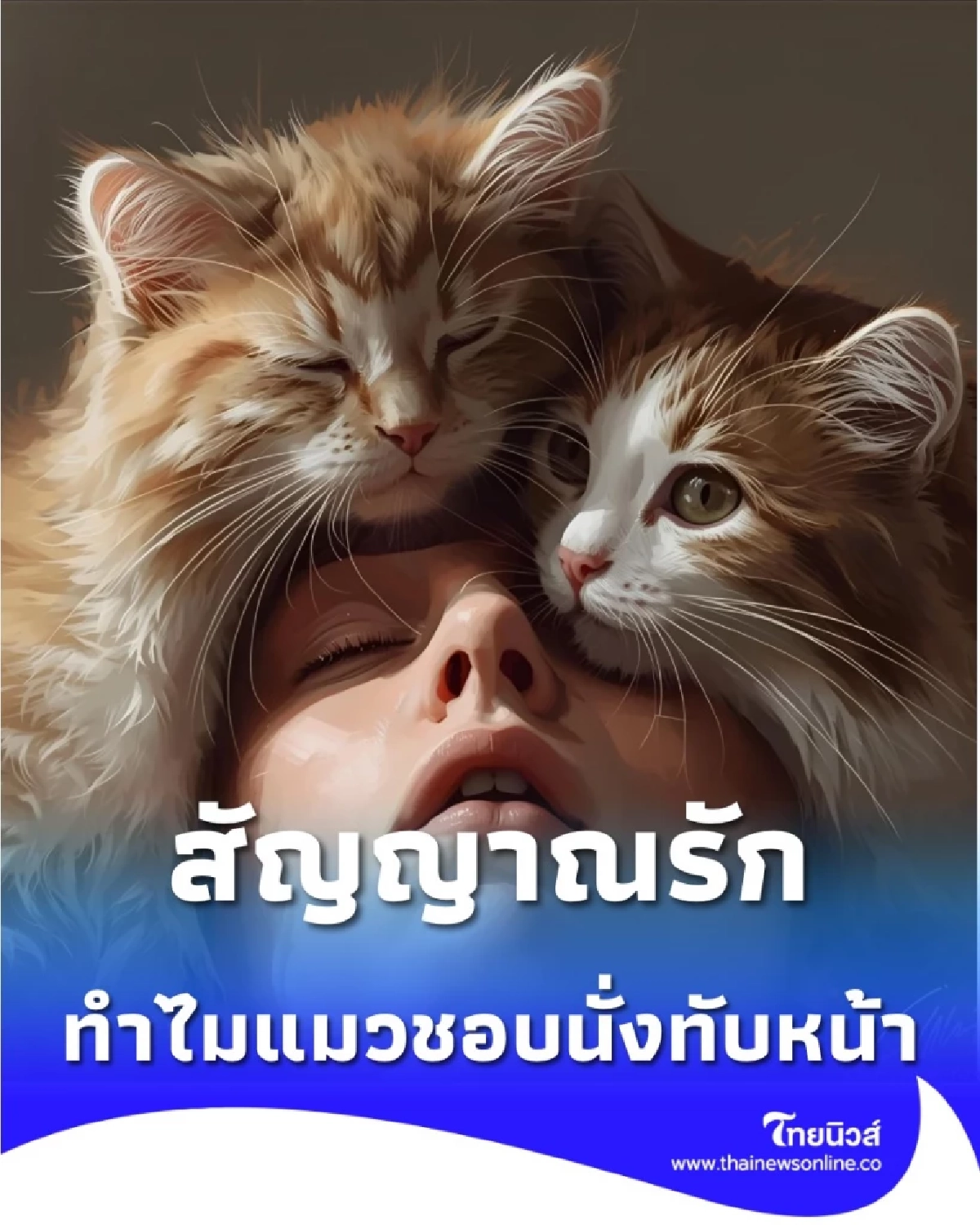 ทำไมแมวชอบนั่งทับหน้า อย่าเพิ่งรำคาญ มันคือ สัญญานรักที่ซ่อนไว้