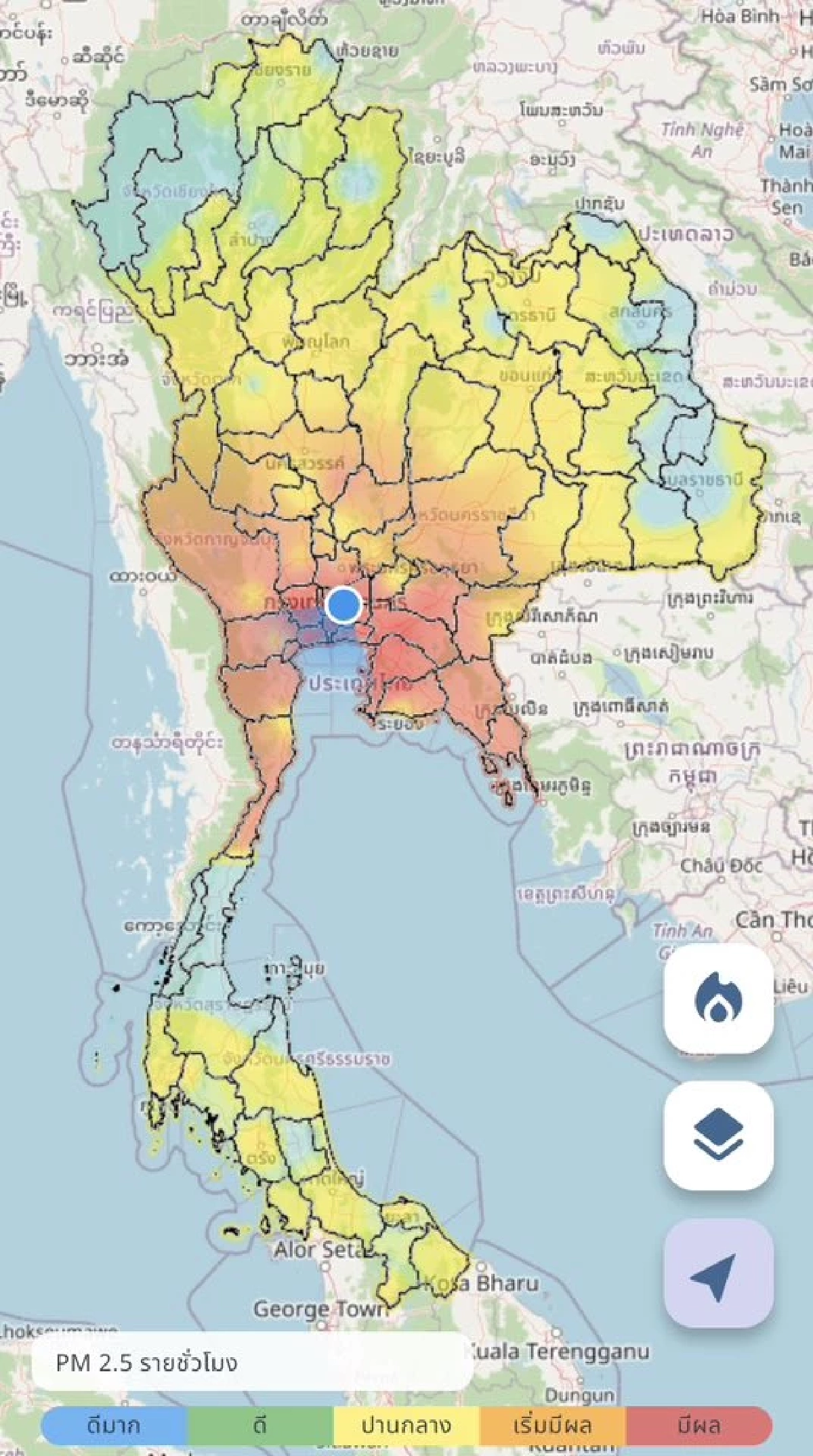 แดงทั้งเมือง! PM2.5 พุ่งทุกเขต กทม.–15 จังหวัดกระทบสุขภาพ