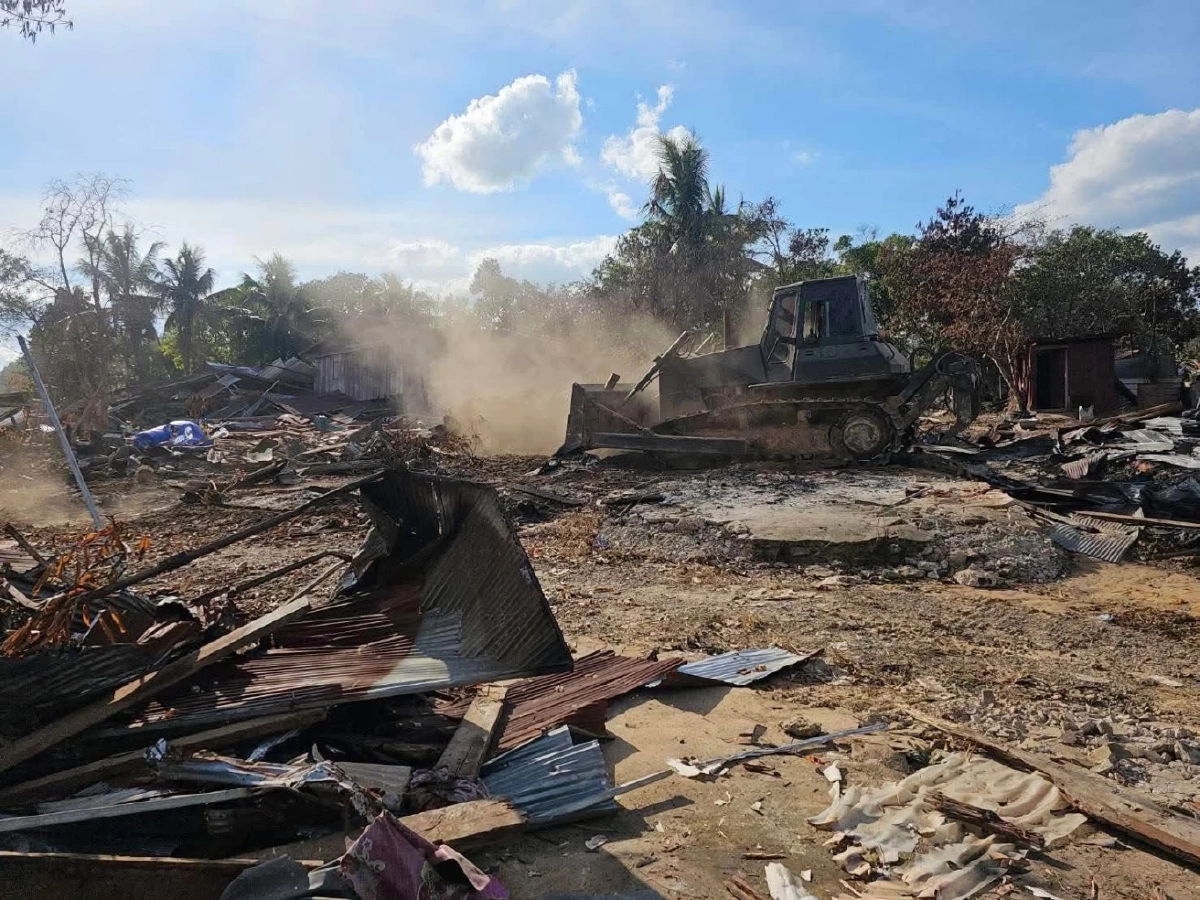 ภาพล่าสุด "ช่องอานม้า" สิ้นสภาพราบเป็นหน้ากลอง หลังไทยยึดคืนสำเร็จ