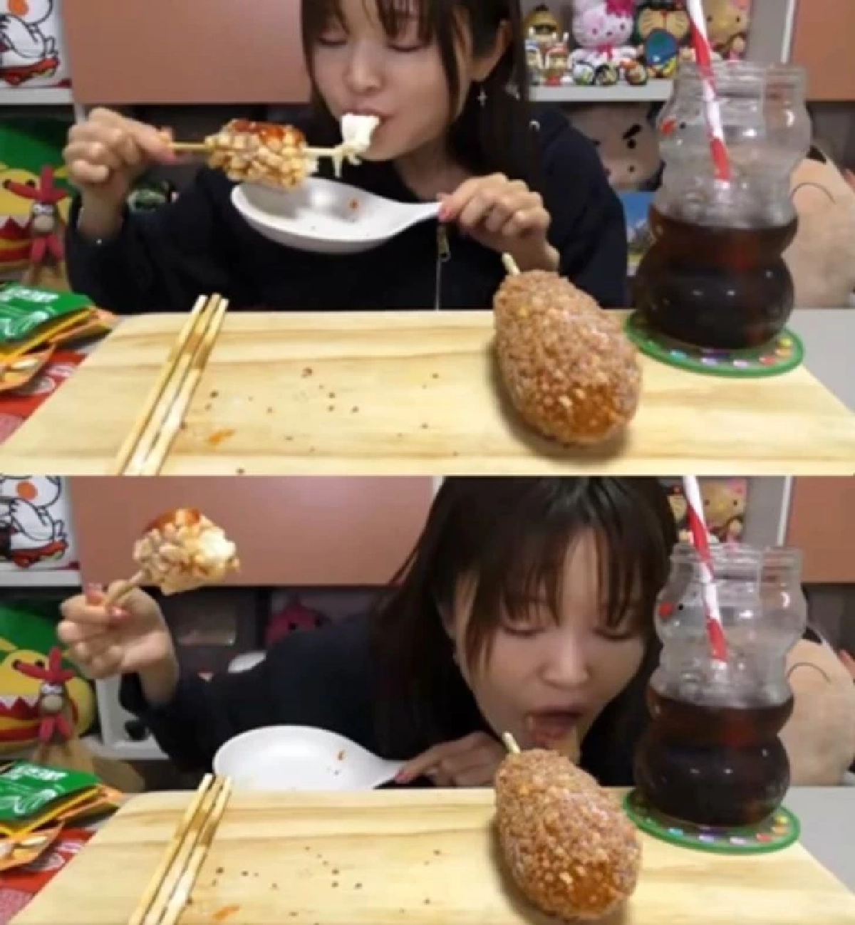 ยูทูบเบอร์สาว โป๊ะแตก โชว์กินแต่ถูกจับได้เคี้ยวแล้วคาย