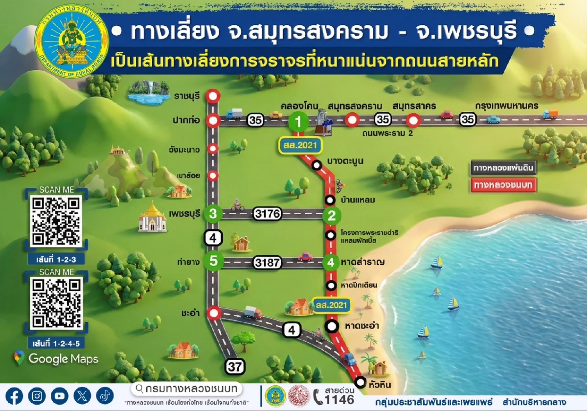 เส้นทางเลี่ยงการจราจรจังหวัดสมุทรสงคราม - เพชรบุรี