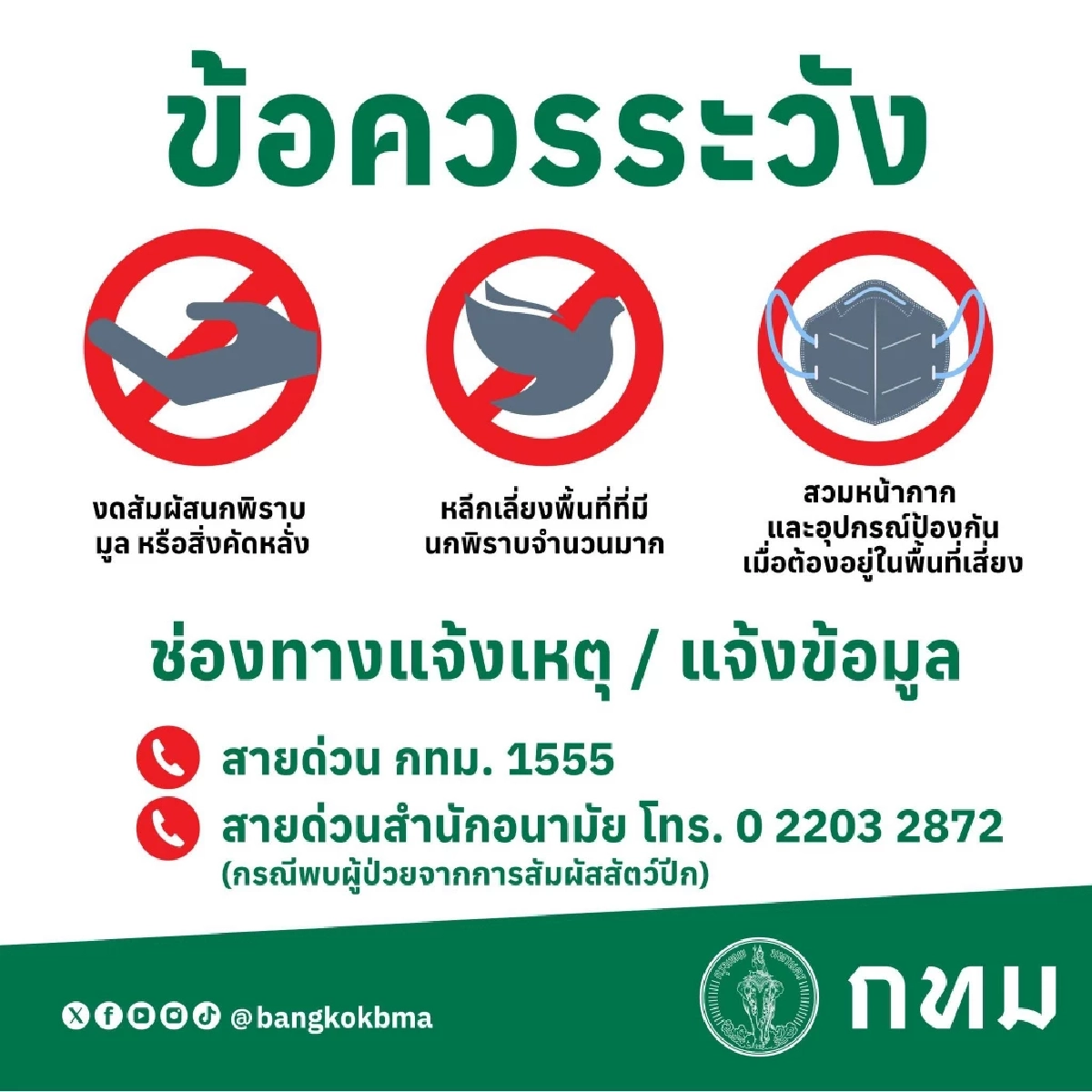 เตือน ห้ามขาย-ให้อาหารนกพิราบ ฝ่าฝืนปรับหนักสูงสุด 25,000 บาท