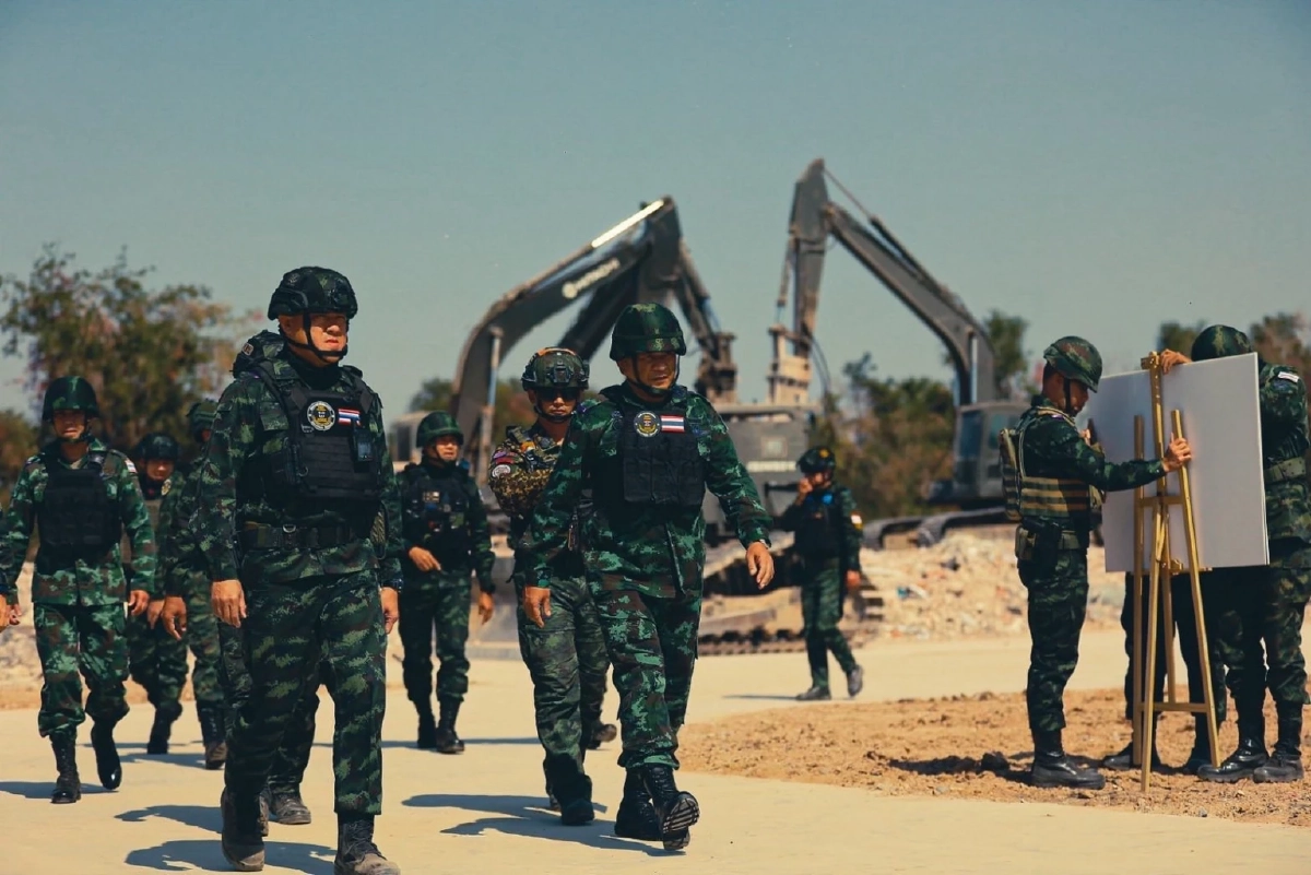 หน่วยทหารช่างเฉพาะกิจ ช.1 รื้อถอนสิ่งปลูกสร้าง ล้ำอธิปไตยฯ