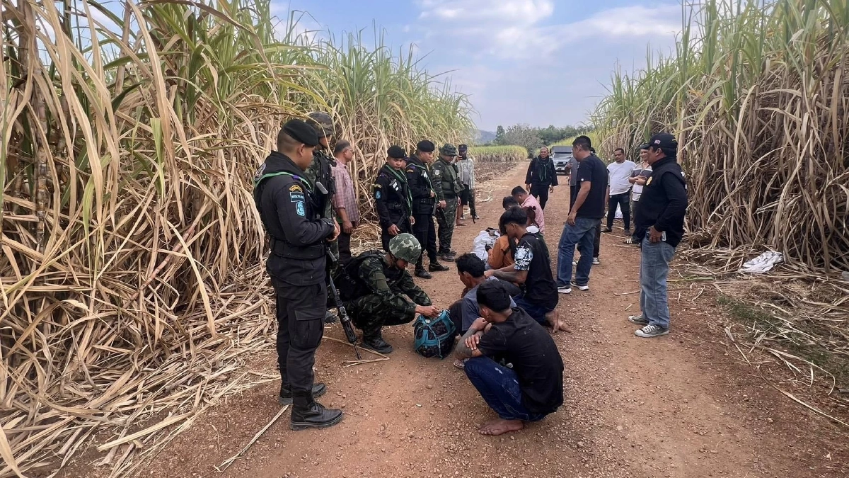 กกล.บูรพาผนึกกำลังหลายหน่วย สกัดแรงงานต่างด้าวลอบเข้าเมือง