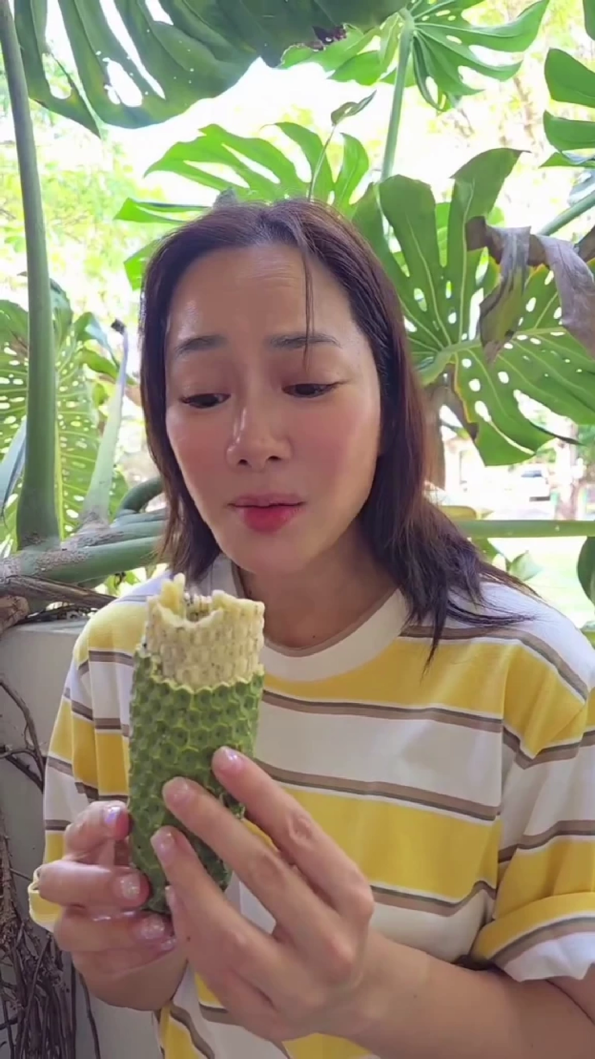 ฮือฮาคนรักต้นไม้ “จอย รินลณี” เปิดประสบการณ์ชิมผลมอนสเตอร่า