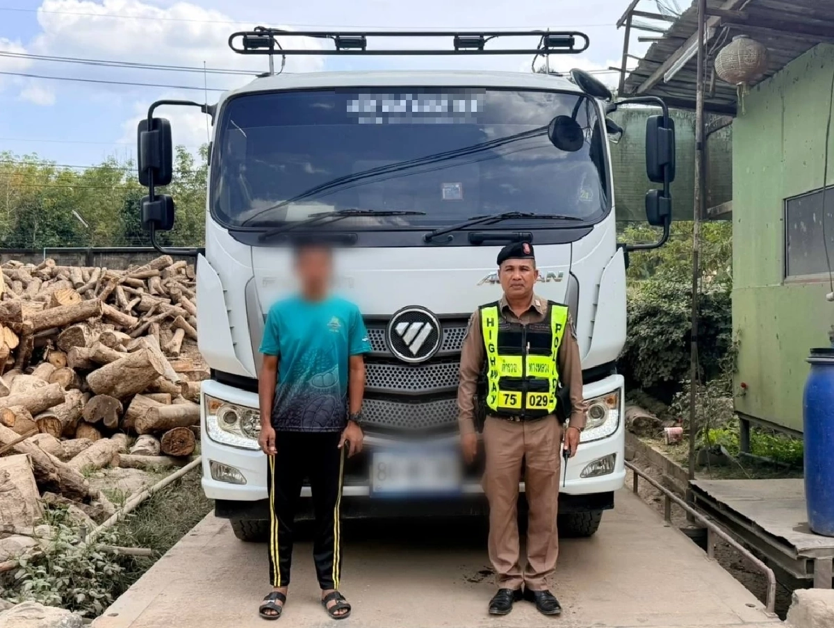 รถบรรทุก 6 ล้อขนหินเกินพิกัด น้ำหนักรวมเกือบ 20 ตัน เกิน 4.9 ตัน