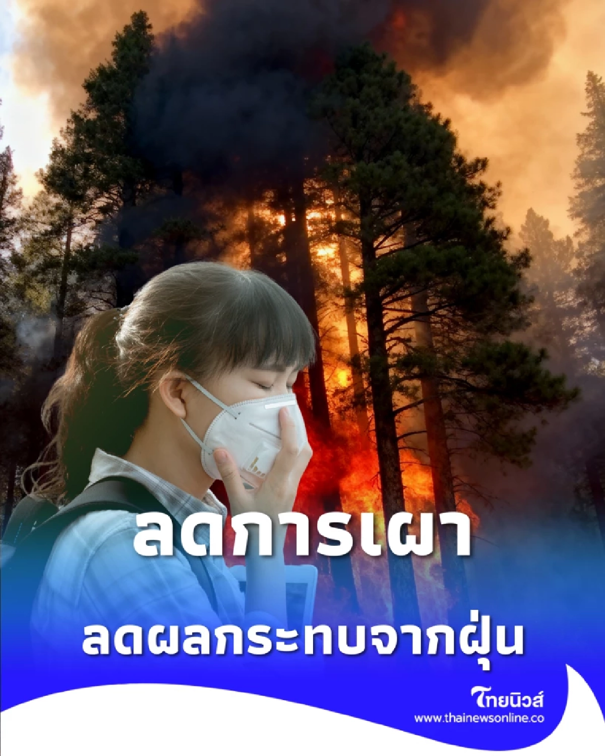 ฝุ่น PM2.5 กรุงเทพฯ พุ่ง จากการเผาชีวมวลและความชื้นสูง