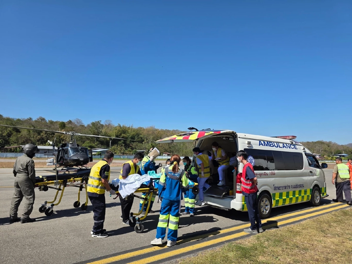 กองกำลังผาเมืองสนับสนุนภารกิจแพทย์ฉุกเฉิน บินรับผู้ป่วยวิกฤติ