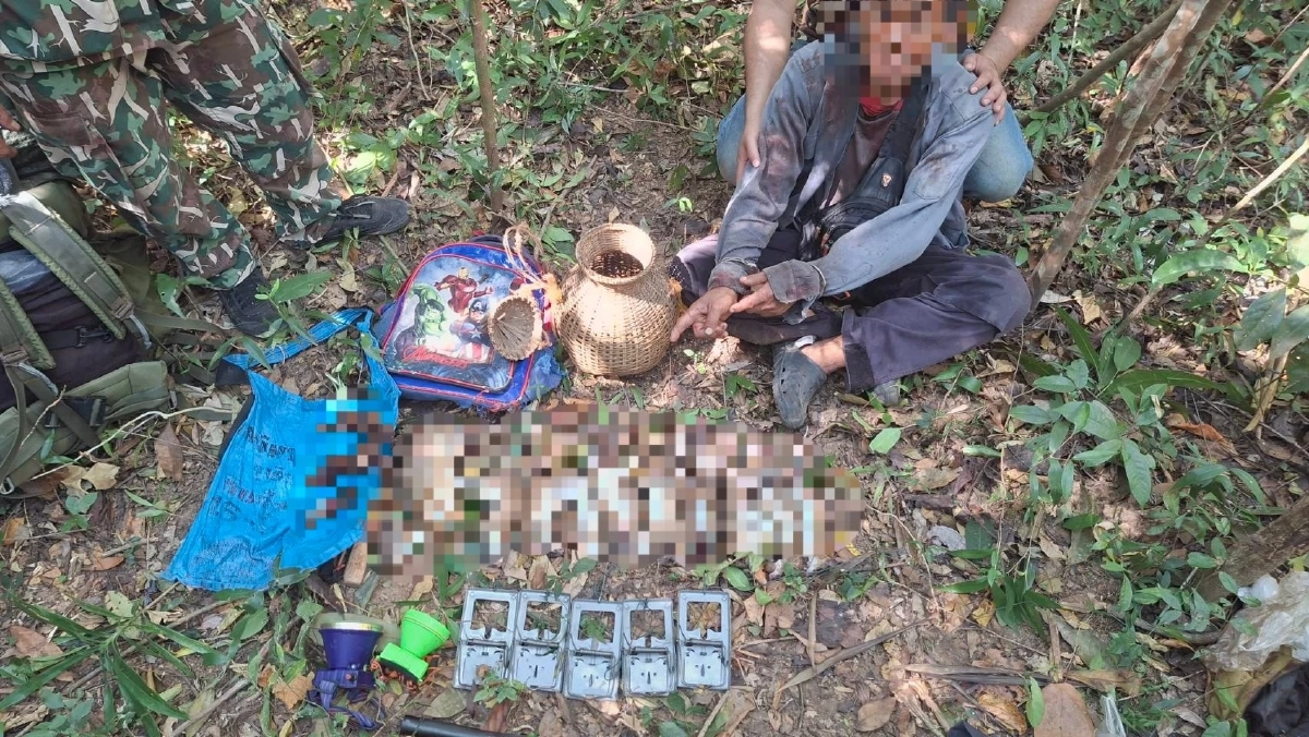 เขตรักษาพันธุ์สัตว์ป่าภูสีฐาน รวบพรานลักลอบล่าสัตว์ป่า