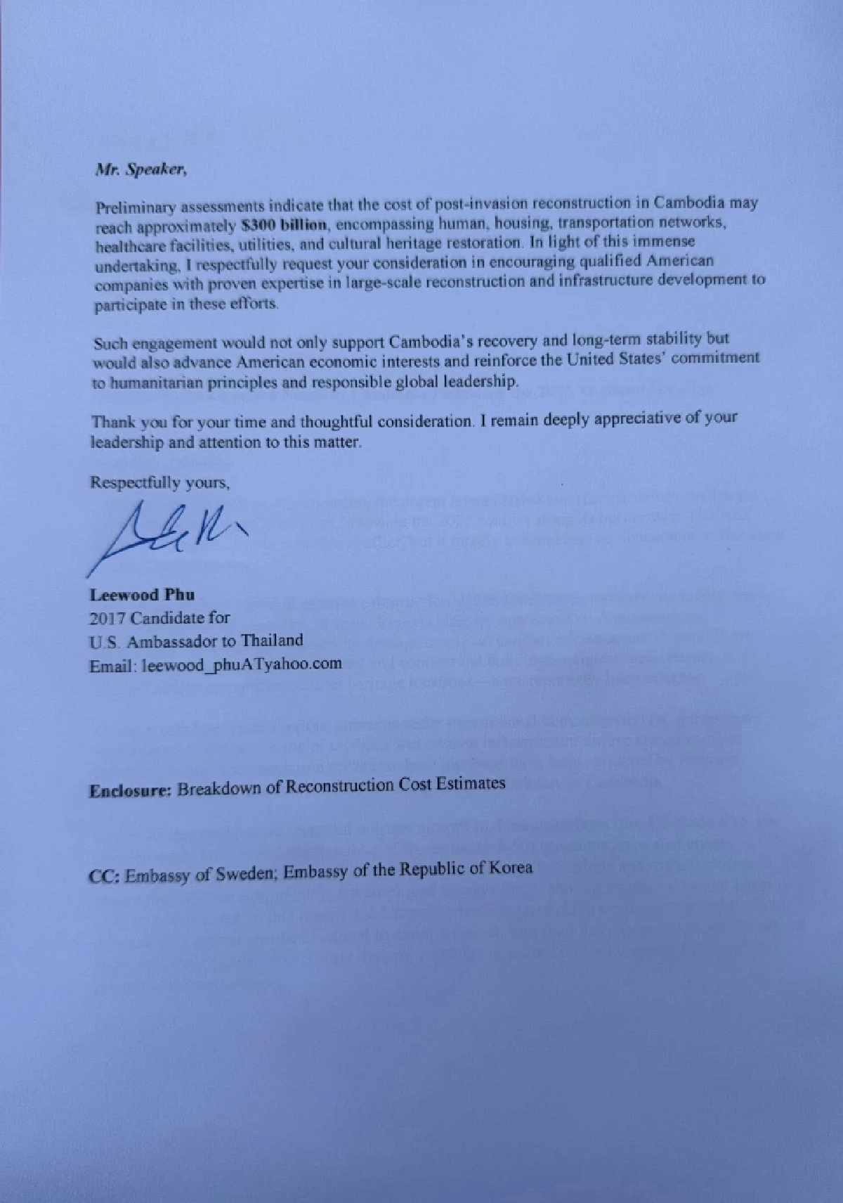 ร้องสหรัฐฯ สอบไทยปมรุกรานกัมพูชา ประเมินฟื้นฟูพุ่ง 300,000 ล้านดอลลาร์