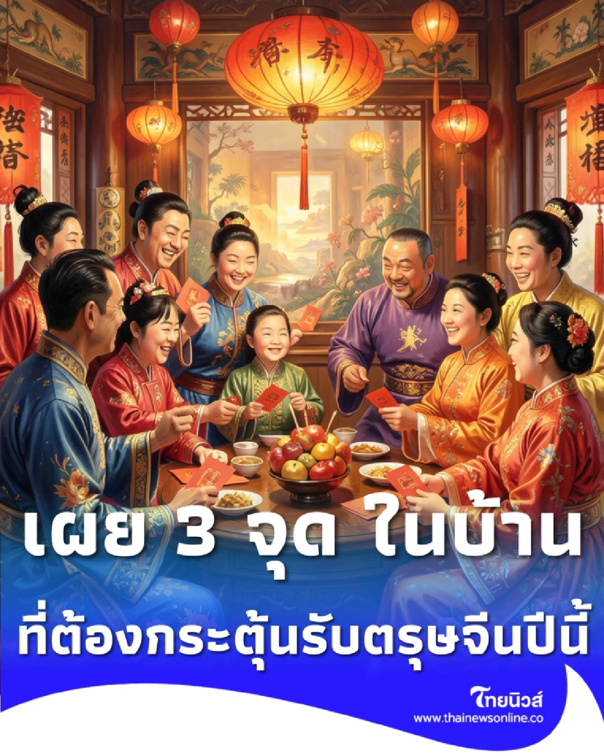 เผย 3 จุด ในบ้านที่ต้องกระตุ้นรับตรุษจีนปีนี้ เปลี่ยนทิศร้ายให้กลายเป็นขุมทรัพย์