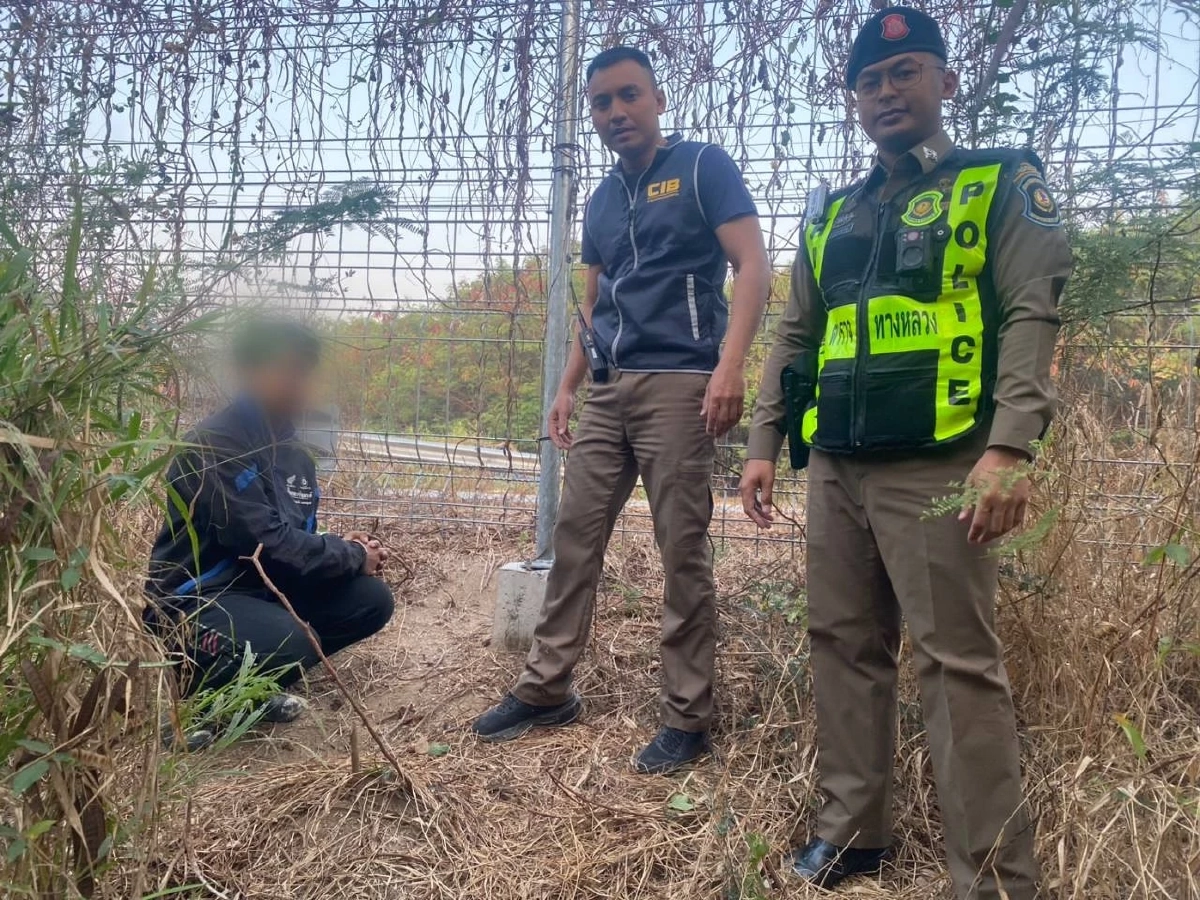 รวบหนุ่มวัย 21 ตัดสายไฟมอเตอร์เวย์ M81 กลางดึก ของกลางกว่า 100 เมตร