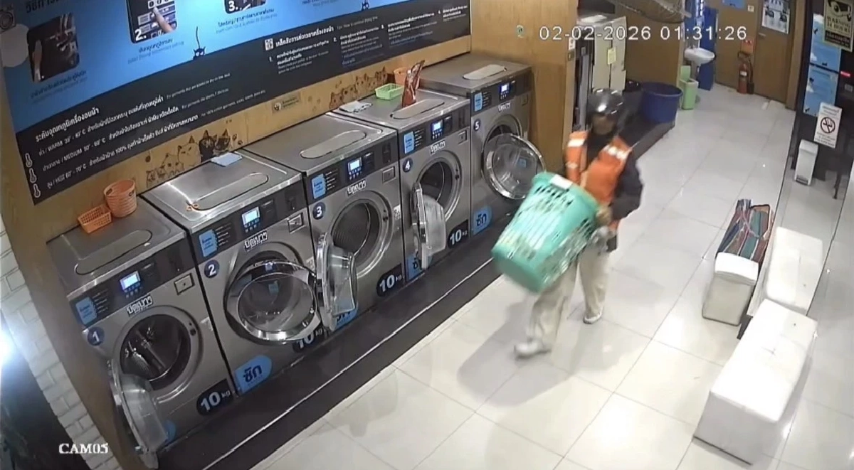 โจรชุดวินพัทยาอาละวาดซ้ำ ขโมยเสื้อผ้าแบรนด์เนมกลางร้านซัก