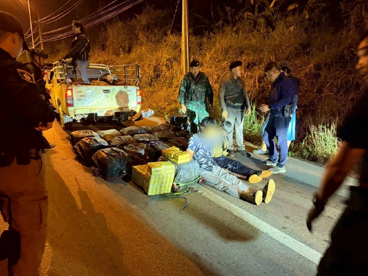 กกล.ผาเมือง รวบ 2 ผู้ต้องหา ยึดยาบ้ากว่า 3.4 ล้านเม็ด อำเภอเชียงดาว